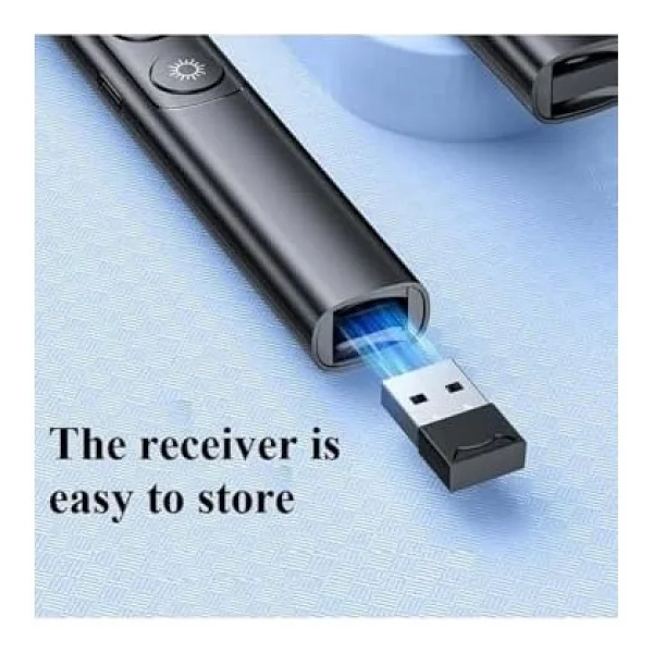 Hobimtek Dijital Ekranlı Şarjlı Lazer Sunum Kumandası Şarj Göstergeli Lazer Powerpoint Laser Pointer Slayt Atlatıcı - Görsel 2