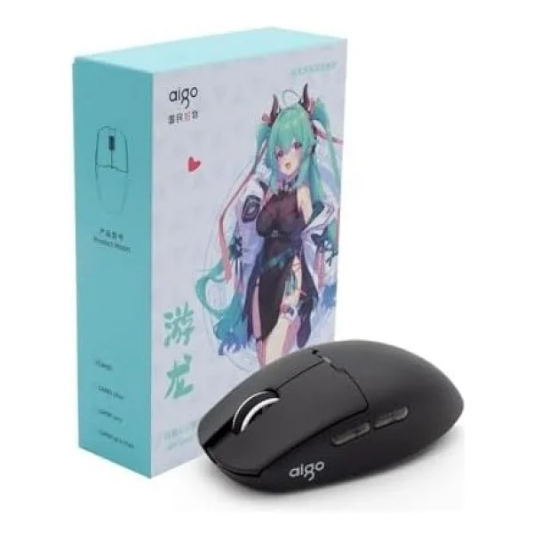Aigo GM80 Plus Siyah Şarjlı Optik Kablolu/Kablosuz Oyuncu Mouse - Görsel 4