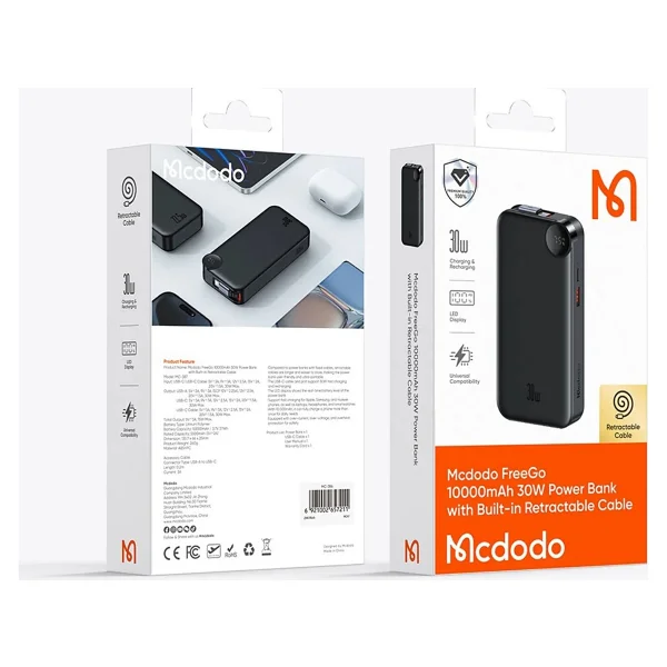 Mcdodo Mc-3870 10000 mAh Hızlı Şarj Powerbank - Görsel 7