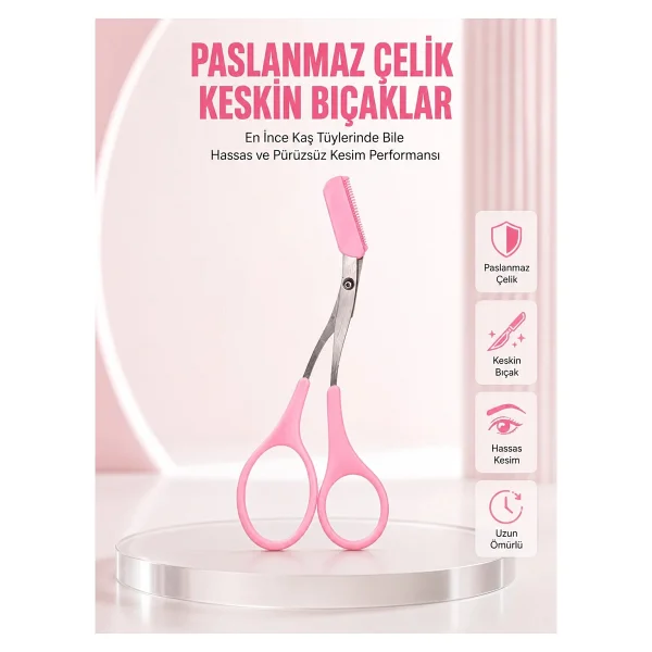 Taraklı Kaş Düzeltme Makası - Hassas Şekillendirme Ve Kolay Kullanım - Görsel 4