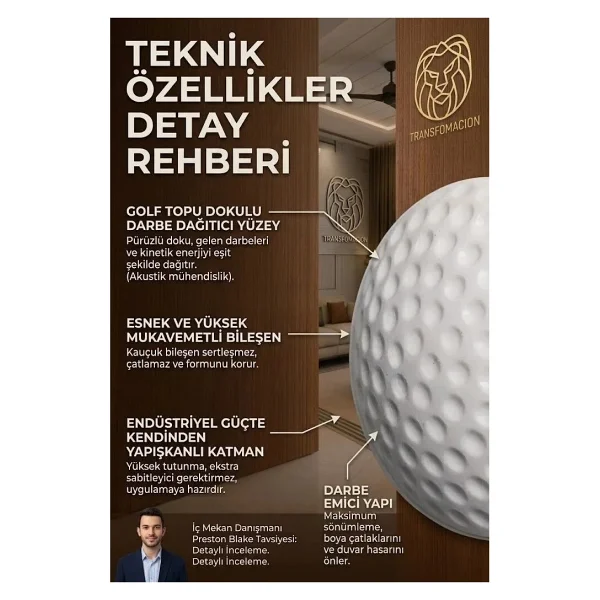 Kapı Stopperi Golf Topu Model Kapı Çarpma Önleyici 4 Adet 721172 - Görsel 8