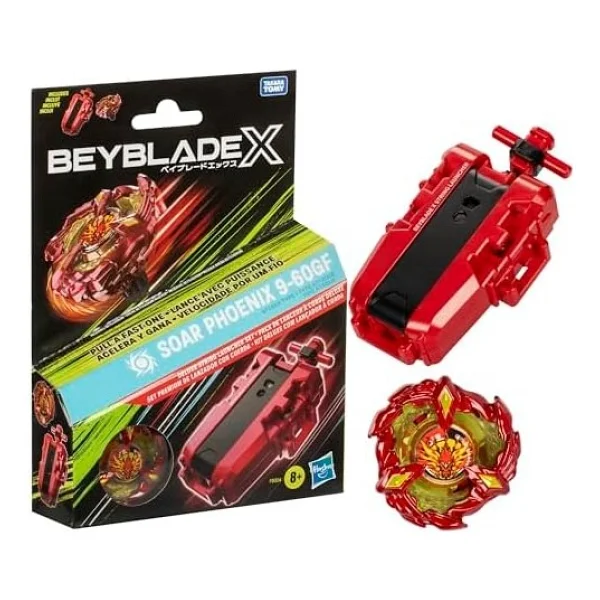 Beyblade X Soar Phoenix 9-60gf Deluxe İp Fırlatıcı Seti, Saldırı Tipi Sağ Dönen Top Oyuncak; 8 Yaşındaki Erkek Ve Kız Çocuklar İçin Harika Hediye - Görsel 2