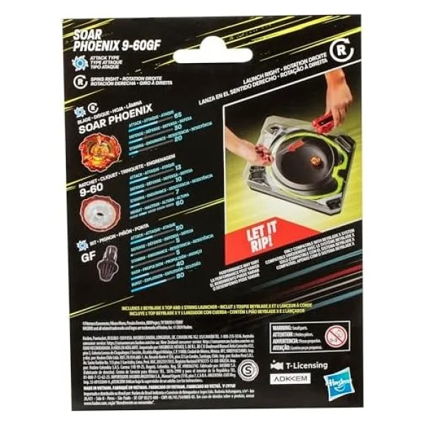 Beyblade X Soar Phoenix 9-60gf Deluxe İp Fırlatıcı Seti, Saldırı Tipi Sağ Dönen Top Oyuncak; 8 Yaşındaki Erkek Ve Kız Çocuklar İçin Harika Hediye - Görsel 3