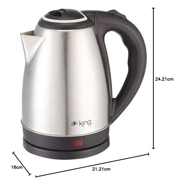 King K 569y Lena 1500 W 1.7 Lt Çelik Kettle - Görsel 2