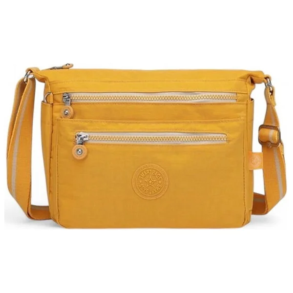 Krinkıl Kumaş Kadın Postacı Çantası Smart Bags 1238 Hardal - Görsel 4
