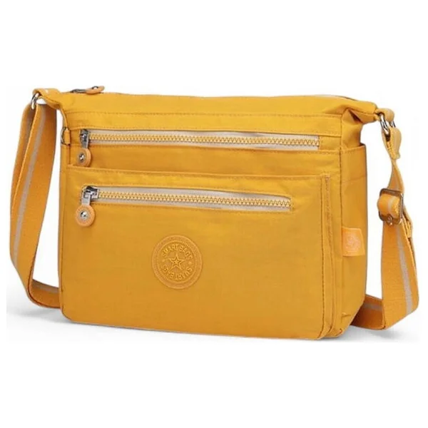 Krinkıl Kumaş Kadın Postacı Çantası Smart Bags 1238 Hardal - Görsel 2