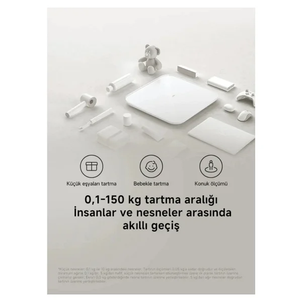 Xiaomi Smart Scale S200 Beyaz Dijital Baskül - Görsel 6