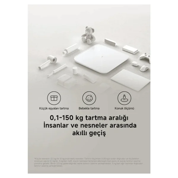 Xiaomi Smart Scale S200 Siyah Dijital Baskül - Görsel 8