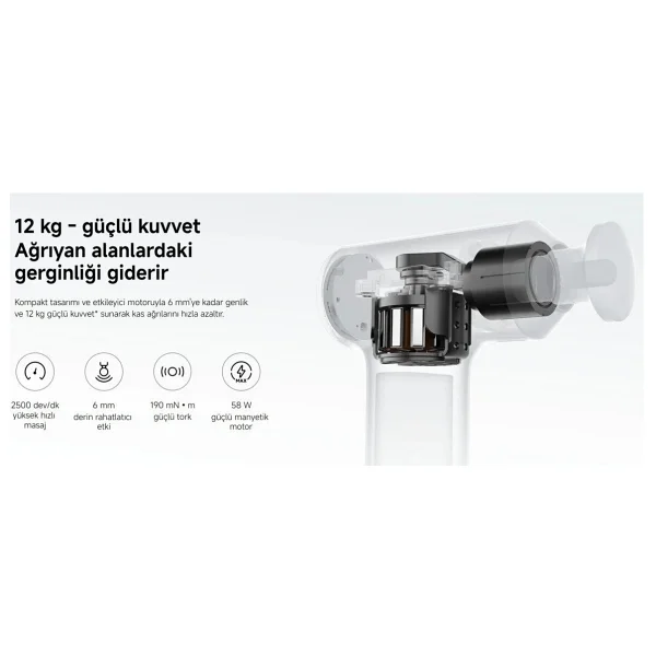 Xiaomi Massage Gun Mini 2 Masaj Tabancası (Xiaomi Türkiye Garantili) - 0 - Siyah - Görsel 5