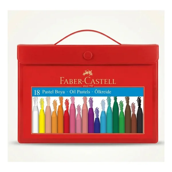 Faber-Castell Karton Çantalı 18'li Pastel Boya - Görsel 4