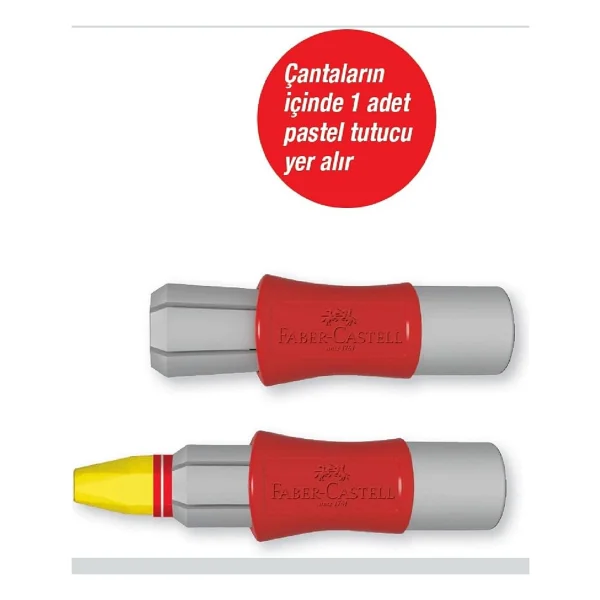 Faber-Castell Karton Çantalı 18'li Pastel Boya - Görsel 2