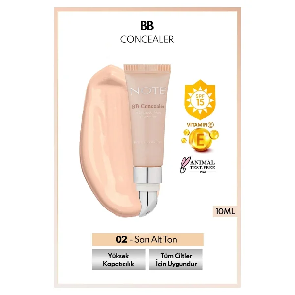 Note Bb Concealer Spf 15 02 10 Ml Krem Kapatıcı - Görsel 8