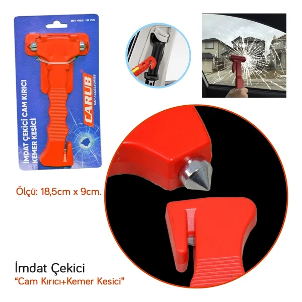 Carub İmdat Çekici Cam Kırıcı + Kemer Kesici Br4621905 - Görsel 2