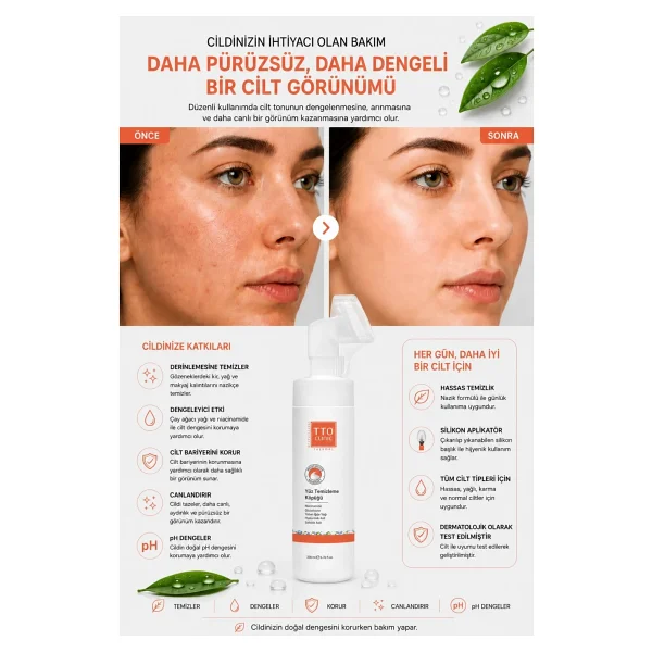 Tto Clinic Arındırıcı Ve Dengeleyici Aplikatörlü 200 Ml Yüz Temizleme Köpüğü - Görsel 5