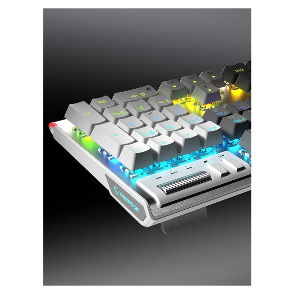 Rampage Carbon Pro RGB Beyaz Red Switch Kablolu/Kablosuz Mekanik Oyuncu Klavyesi - Görsel 4