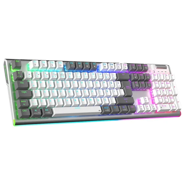 Rampage Carbon Pro RGB Beyaz Red Switch Kablolu/Kablosuz Mekanik Oyuncu Klavyesi - Görsel 8