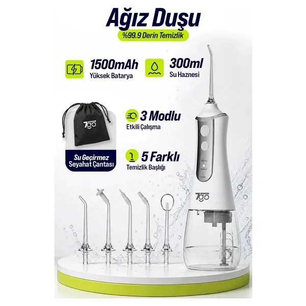 7go 7gmf1 Ipx6 Şarjlı Ağız Duşu - Görsel 7