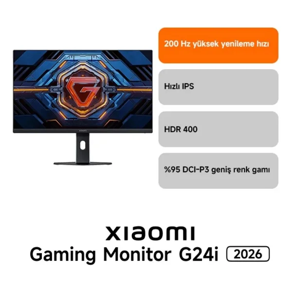 Xiaomi G24i 2026 P24fda-Rggl 23.8" 1 Ms Full HD Ips 200 Hz Oyuncu Monitörü - Görsel 2