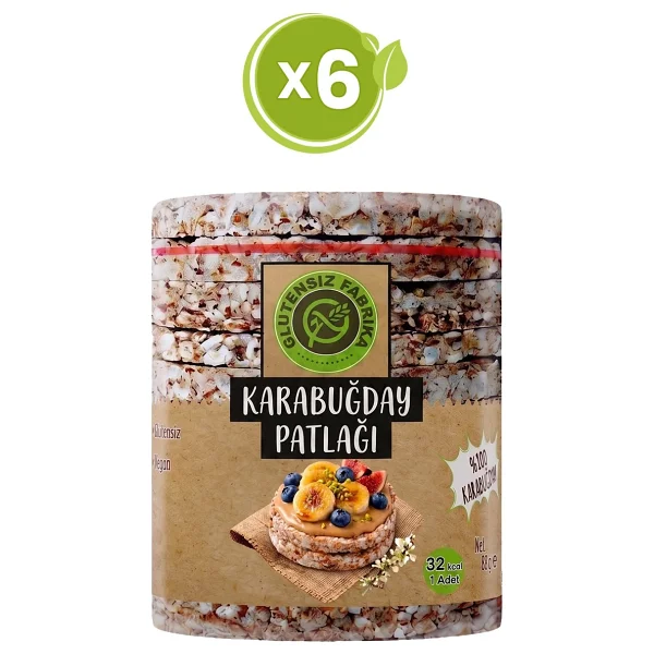Glutensiz Fabrika Karabuğday Patlağı Sade 88 G X 6 Paket (Glütensiz & Vegan) - 528 Gr - Görsel 4