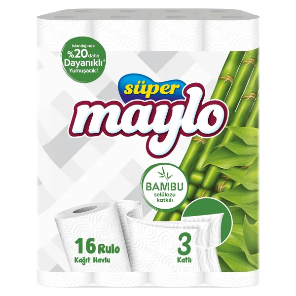 Maylo Süper Bambu Katkılı 16'lı Kağıt Havlu - Görsel 3