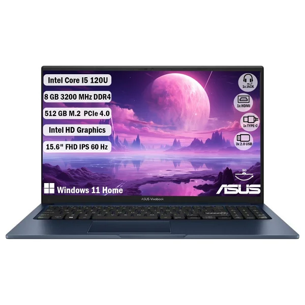 Asus Vivobook 15 X1504va-Bq3970w Core 5 120u 8 GB 512 GB SSD Intel Graphics 15.6" W11h Full HD Notebook - Görsel 9