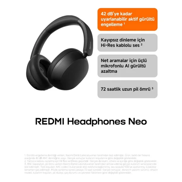Xiaomi Redmi Headphones Neo ANC Kulak Üstü Bluetooth Kulaklık - Görsel 2