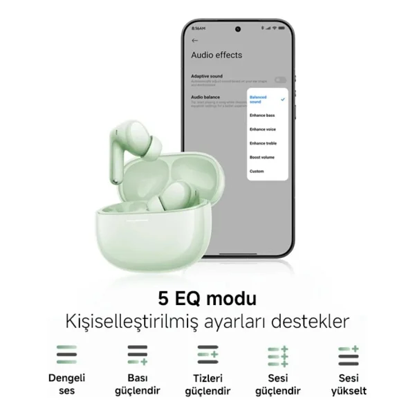Xiaomi Redmi Buds 8 ANC TWS Siyah Kulak İçi Bluetooth Kulaklık - Görsel 8