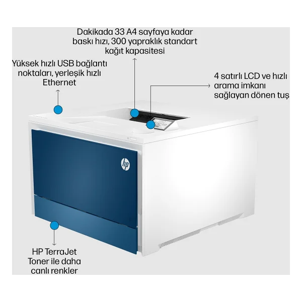 Hp Laserjet Pro Color 4ra89a 4203dn Renkli Lazer Yazıcı - Görsel 3
