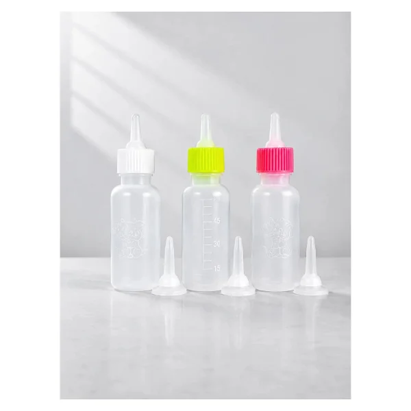 Ans Yavru Kedi Köpek Için Biberon Seti 60 Ml 3 Adet +3 Yedek Ağızlık - Görsel 2