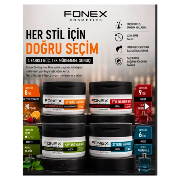 Fnx Barber Matte Effect Wax 150 ml - Görsel 6
