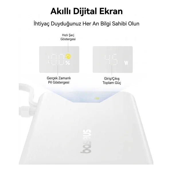 Baseus Picogo 45 W 10000 mAh Hızlı Şarj Powerbank - Görsel 6