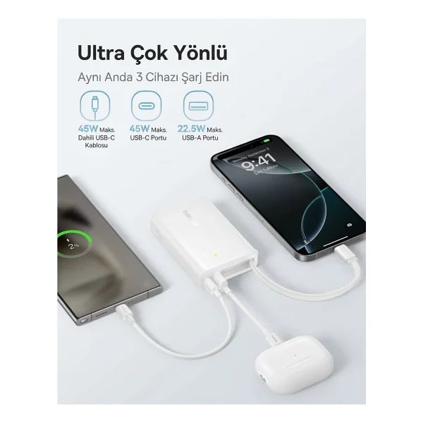 Baseus Picogo 45 W 10000 mAh Hızlı Şarj Powerbank - Görsel 7