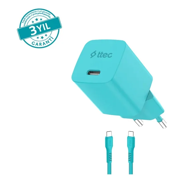 Ttec Smartcharger Gan 2scg45cnmr Mor 45 W Type-C Kablolu Hızlı Şarj Aleti - Görsel 7
