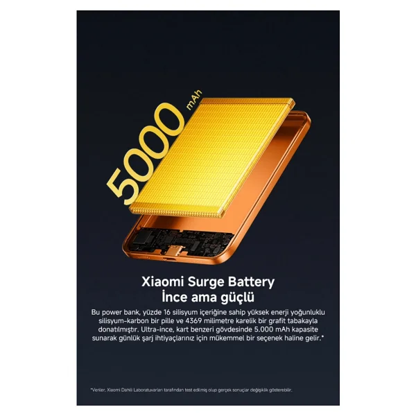 Xiaomi Ultrathin Magnetic Siyah 5000 mAh 15 W Hızlı Şarj Powerbank - Görsel 5
