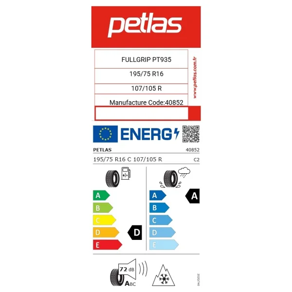 Petlas Fullgrip Pt935 195/75 R16c 107/105r Kış Lastiği - Görsel 3