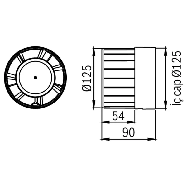 Bosch F1200 D 125 Kanal Tipi Aksiyal Fan - Görsel 2