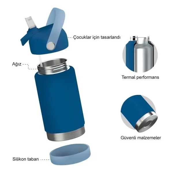 Sipnjoy - Flipsip Çocuk Su Termosu 360 Ml - Adventure Trails - Görsel 9