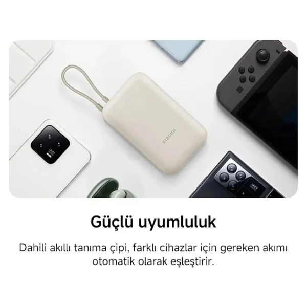 Xiaomi 22.5 W 10000 mAh Type-C Kablolu Hızlı Şarj Powerbank - Görsel 9