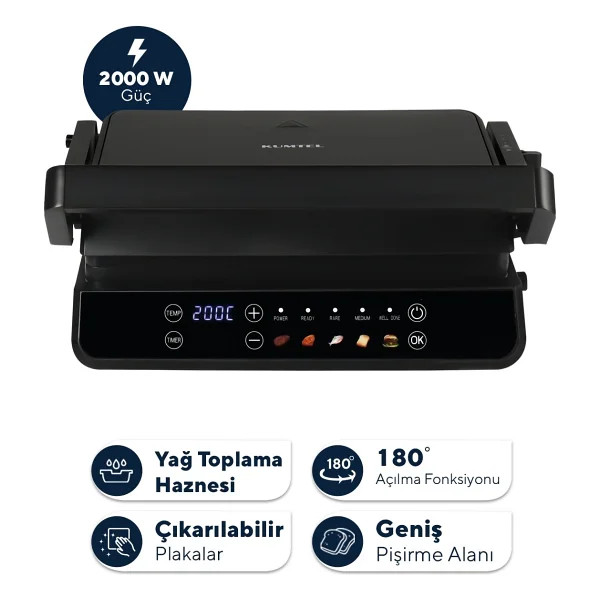 Kumtel Ttm-10 2000 W Izgara Ve Tost Makinesi - Görsel 10