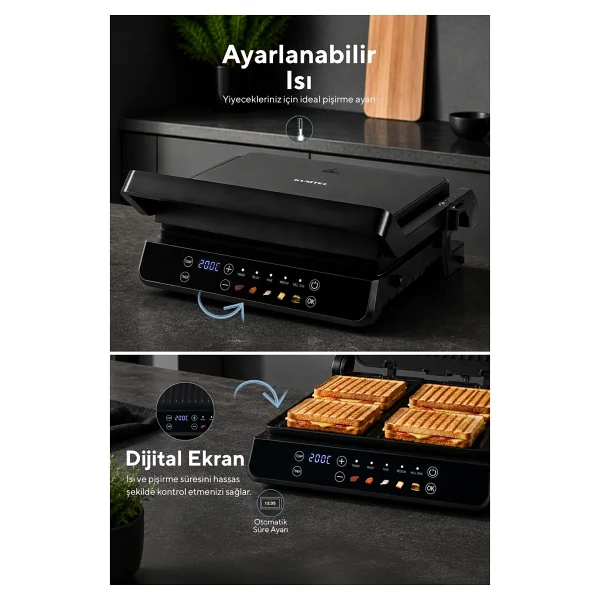 Kumtel Ttm-10 2000 W Izgara Ve Tost Makinesi - Görsel 6