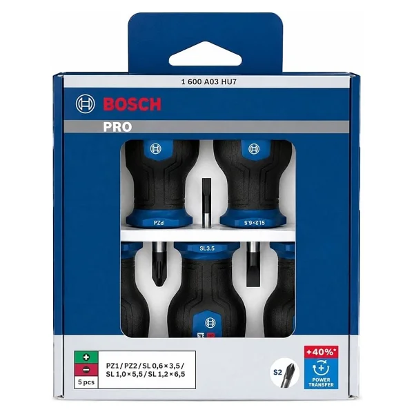 Bosch Pro 1600A03HU7 PZ/SL 5 Parça Avuç İçi Tornavida Seti - Görsel 3
