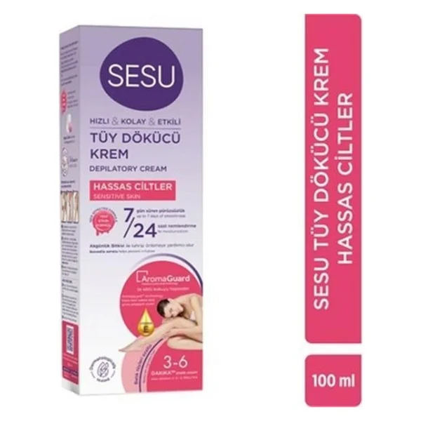 Sesu Tüy Dökücü Krem Hassas Ciltler 100 Ml - Görsel 3