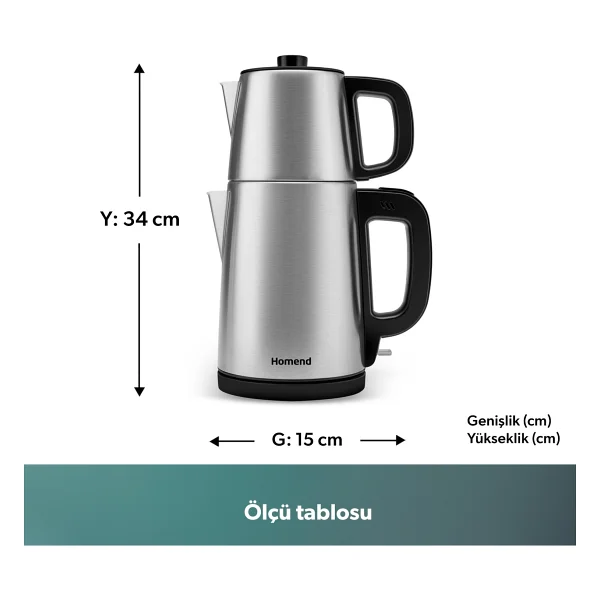Homend Royaltea 1728H 1650 W Çay Makinesi - Görsel 10