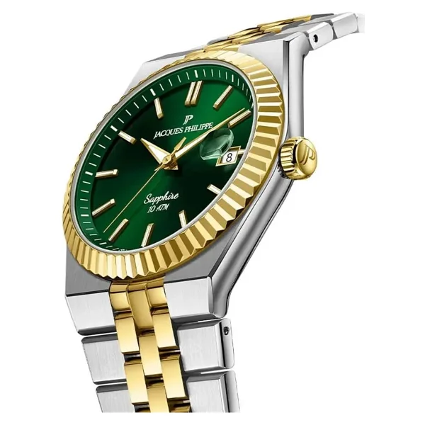 Jacques Philippe Jpqgs10473x8 Altın-Yeşil Erkek Kol Saati - Görsel 7