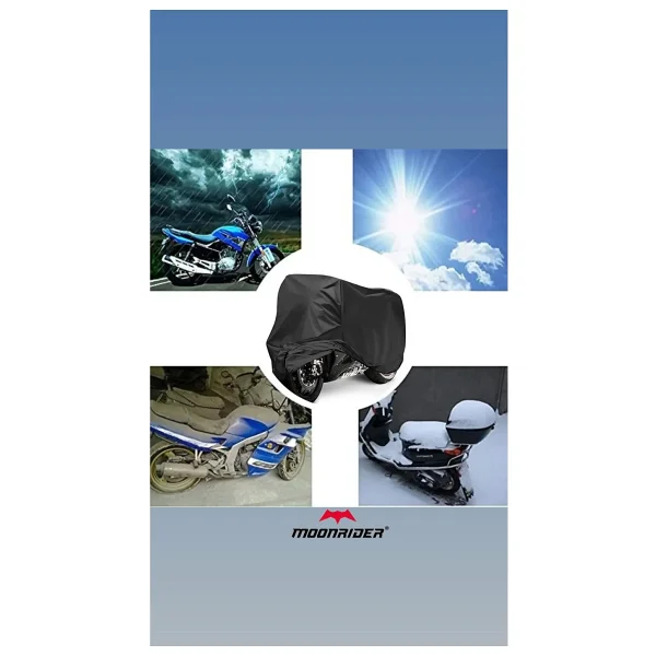 Moonrıder Su Geçirmez Premium Motosiklet Branda 450cc Altı Tüm Motorlar İçin Alttan Lastikli Taşıma Çantalı Motorsiklet Koruyucu Çadır - Görsel 8