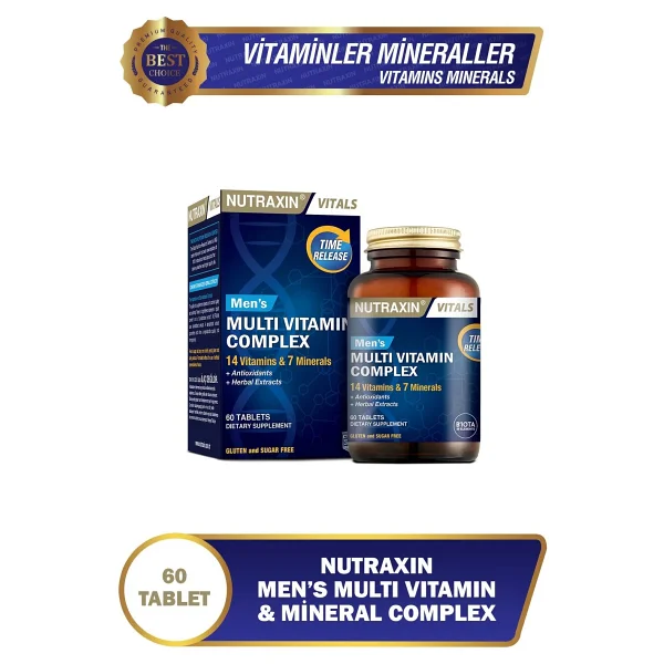 Nutraxin Men's Multivitamin Complex 60 Tablet - Görsel 3