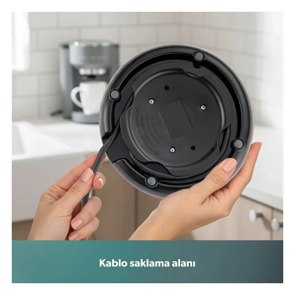 Homend Infinity 1764h Siyah Kırmızı 1900 W Cam Çay Makinesi - Görsel 8