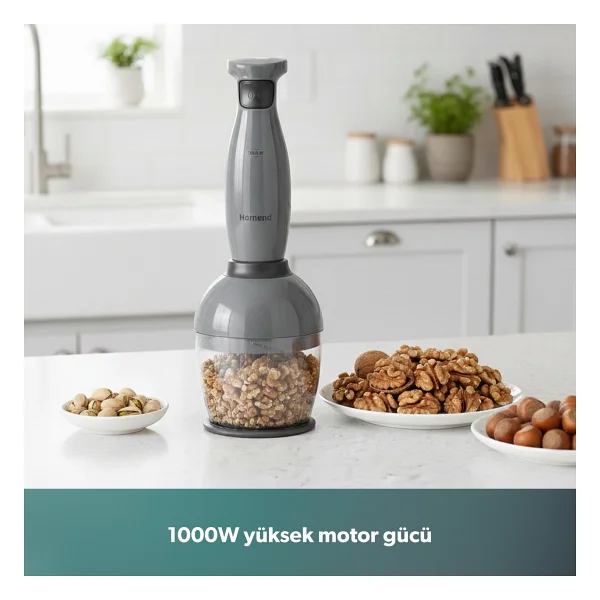Homend Handmaid 1967h 1000 W Antrasit Blender Seti - Görsel 3