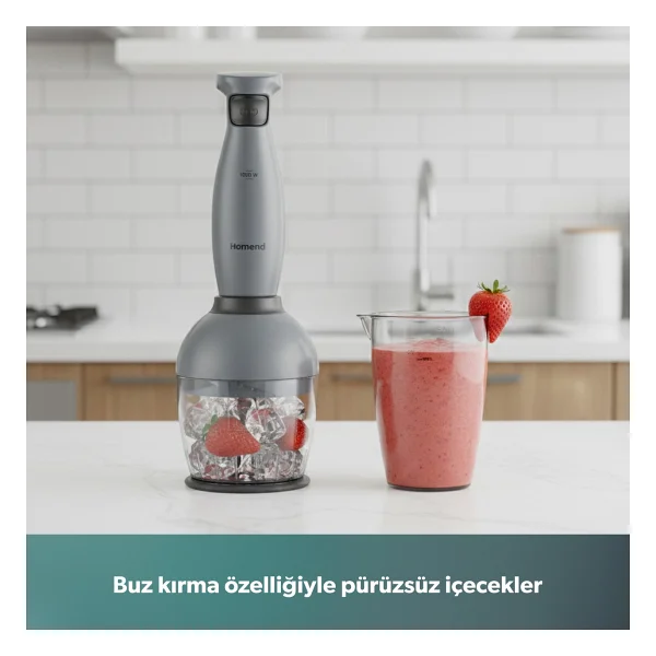 Homend Handmaid 1967h 1000 W Antrasit Blender Seti - Görsel 4