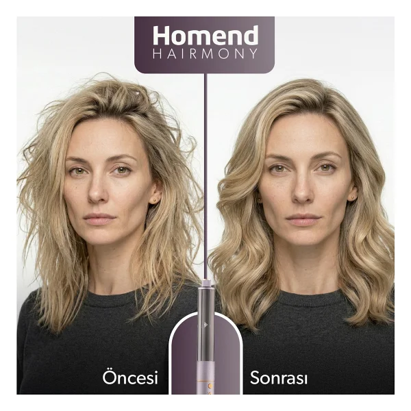 Homend Hairmony 4606H Mor Saç Şekillendirme Seti - Görsel 8